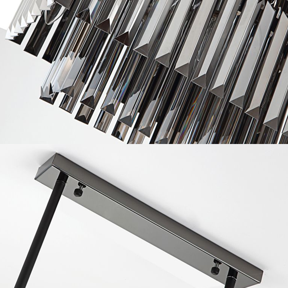 Kristy Moderna Diseño Metal/Vidrio LED Lámpara Colgante Gris