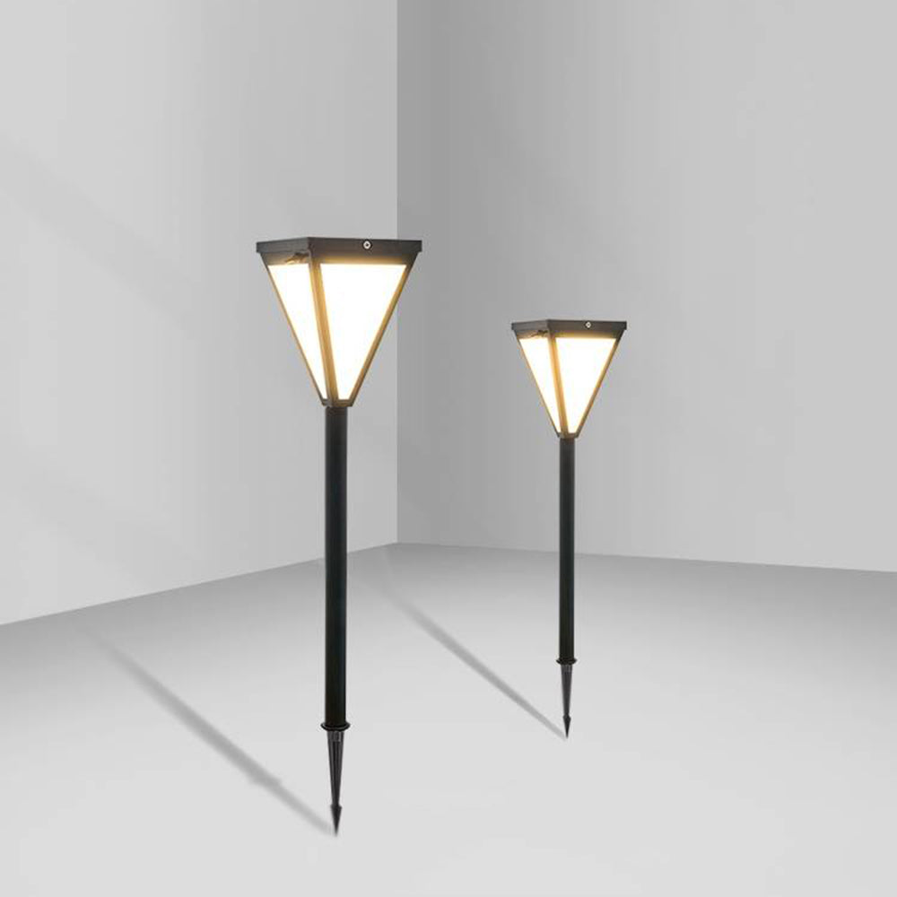 Ray Moderna Cónica Metal Vidrio Solar Lámpara Exterior