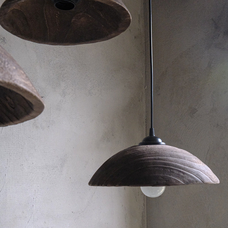 Silva Moderno LED Lámpara colgante Marrón Madera Salón/Dormitorio