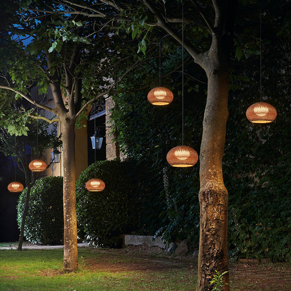 Ray Moderno Lámpara Colgante Exterior Metal Patio