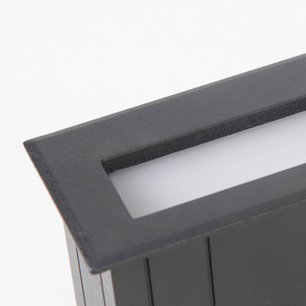 Ray Moderna Rectangular Metal Acrílico Lámpara Exterior