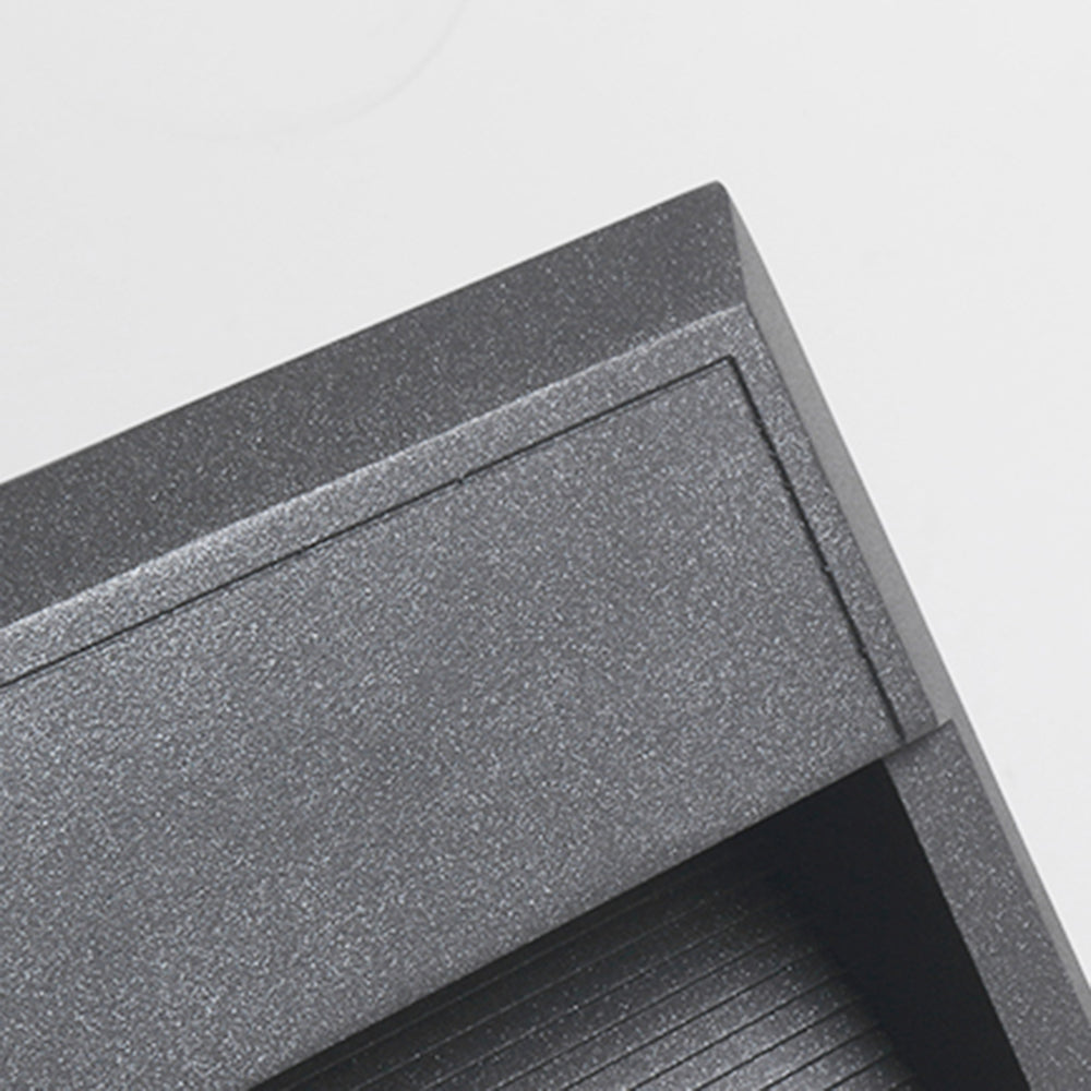 Ray Moderno Redondo Cuadrado Metal Aplique Exterior