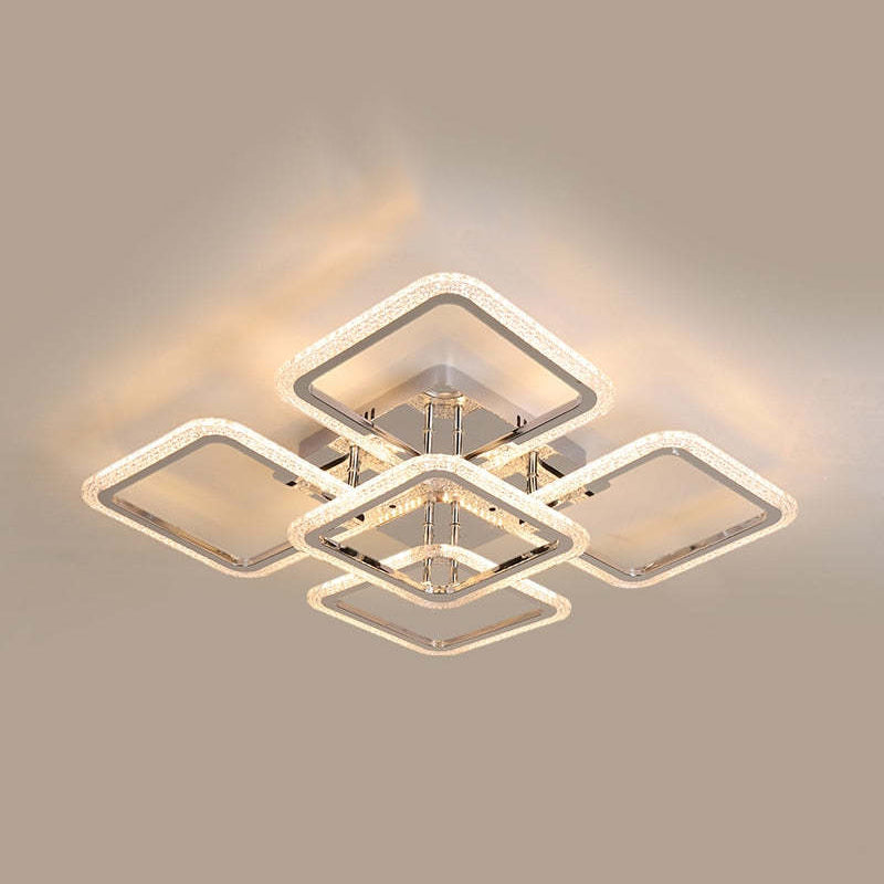 Arisha Moderna Cuadrada Metal LED Lámpara de Techo Blanca