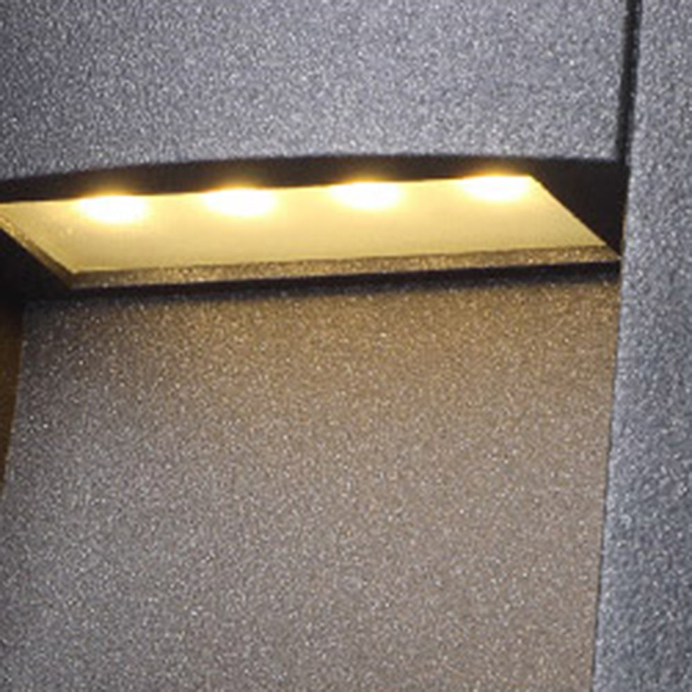 Ray Moderno Rectangular Metal Acrílico Aplique Eexterior