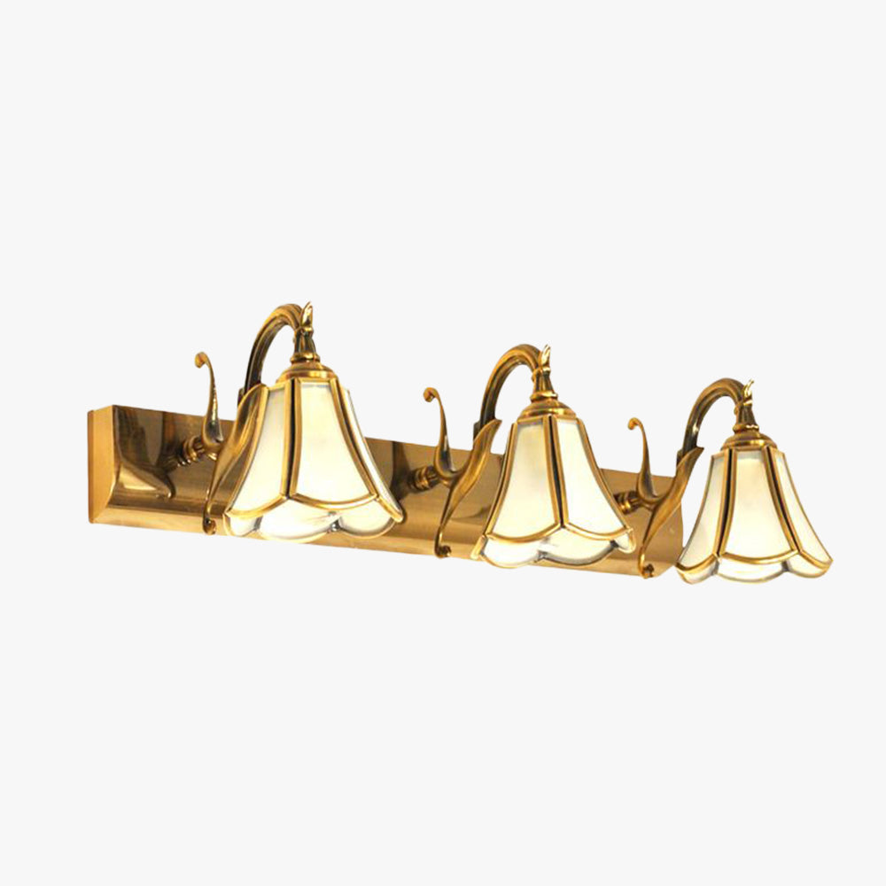 Ray Vintage Decorativa Flor Metal Aplique de Pared Dorado
