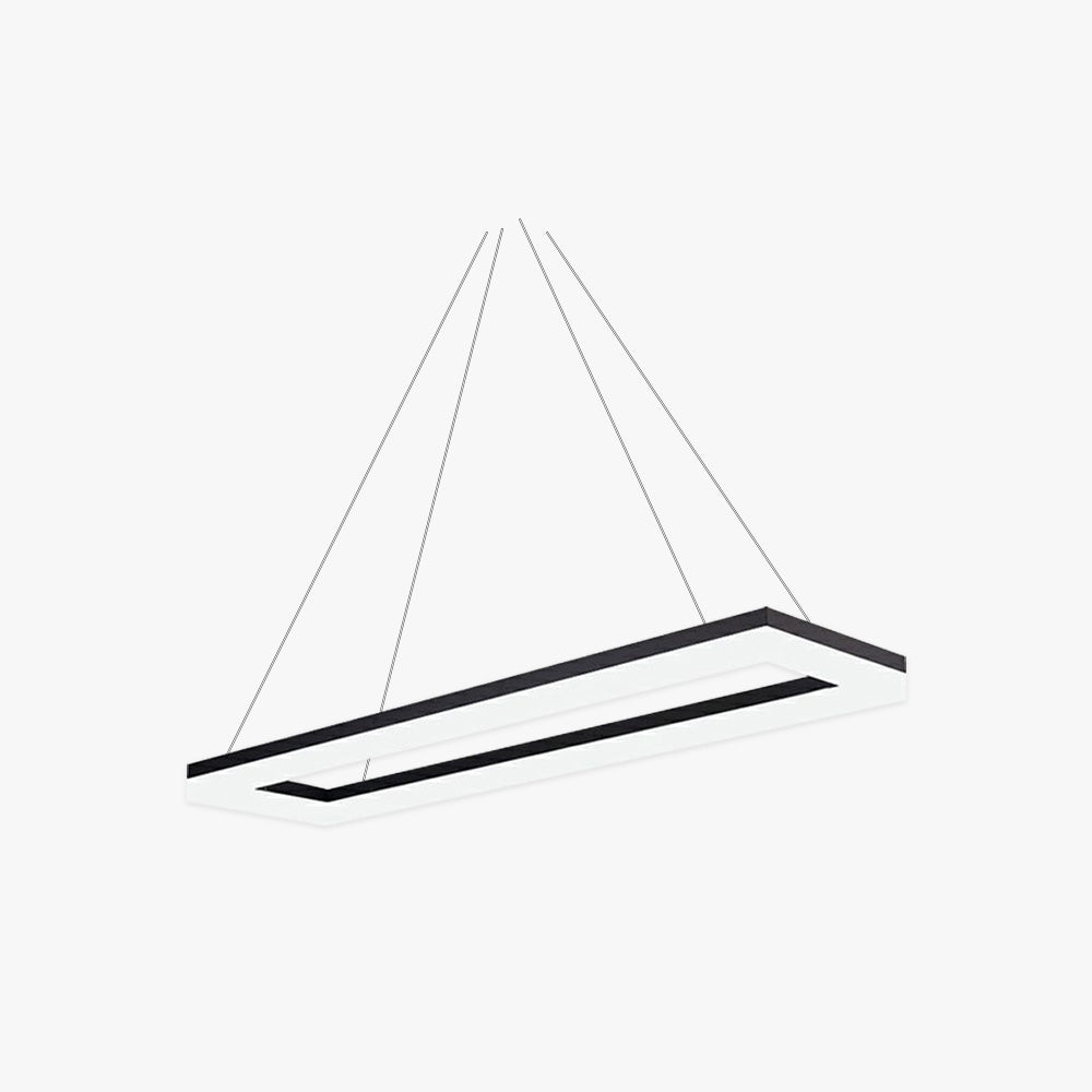 Arisha Moderna Minimalista Rectangular Lámpara Colgante Negra