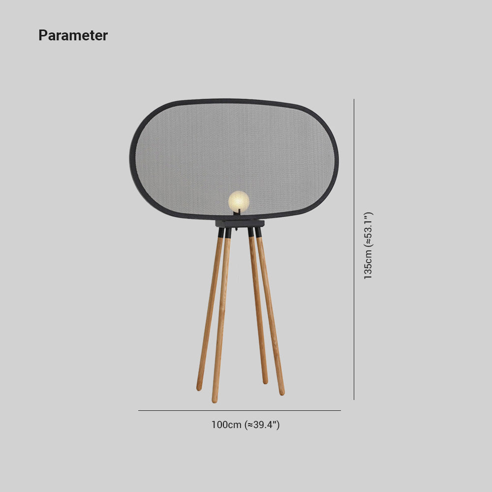 Mira Lámpara de Pie Metal/Madera Moderna Diseño Negra