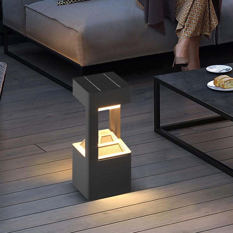 Ray Moderno Lámpara Exterior Cuboide Metal Acrílico Patio