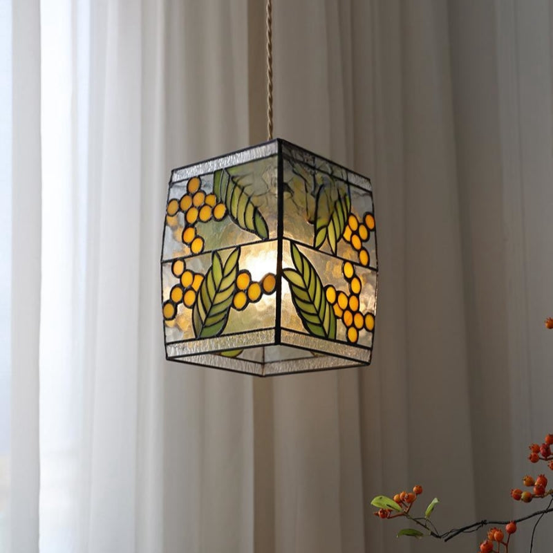Tiffany Antiguo Lámparas de Araña Vidrio Dormitorio Salón Comedor
