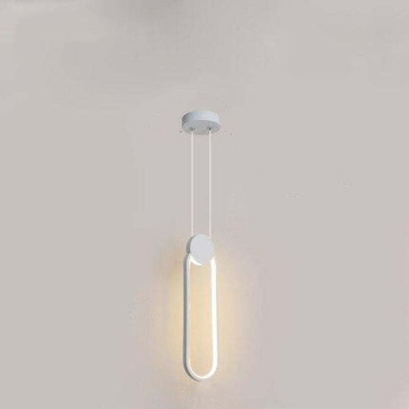 Arisha Minimalista Anillo Metal/Acrílico LED Lámpara Colgante Negra