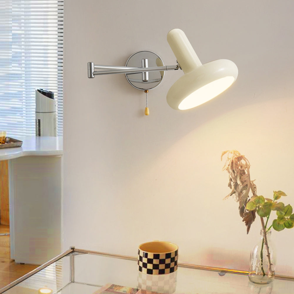 Arisha Nórdico Bauhaus Plegable Metal LED Aplique de Pared Blanco