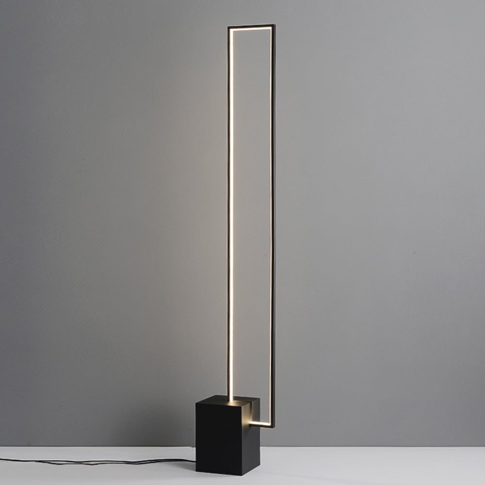 Mira Moderna Minimalista Lineal Metal Lámpara de Pie Negra