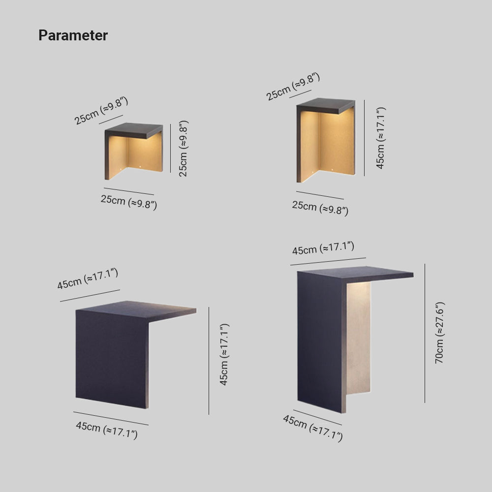 Ray Minimalista Solar Plegada Metal Lámpara Exterior