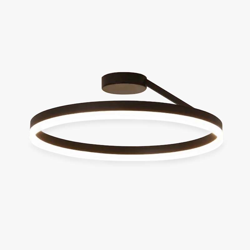 Arisha Moderna Anilla Metal Lámpara de Techo Blanca/Negra