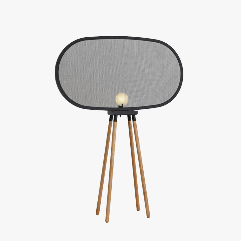 Mira Lámpara de Pie Metal/Madera Moderna Diseño Negra