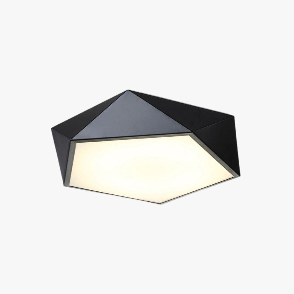 Arisha Moderna Geometría Metal Lámpara de Techo Blanca/Negra