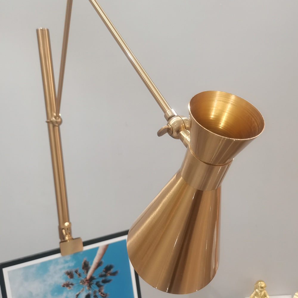 Mira Moderna Simple Metal/Vidrio Lámpara de Pie Dorada