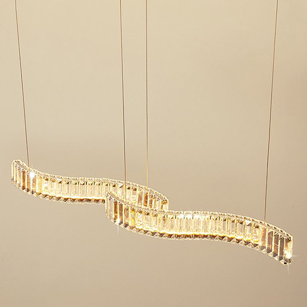 Kristy Moderna Diseña Cristal/Metal Lámpara Colgante Ora/Plata