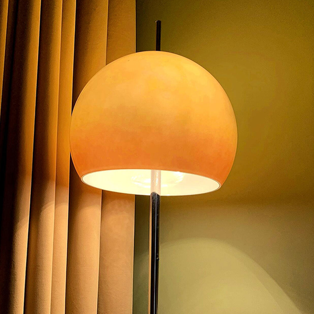 Mira Moderna Semicircular Metal /Vidrio Lámpara de Pie Naranja