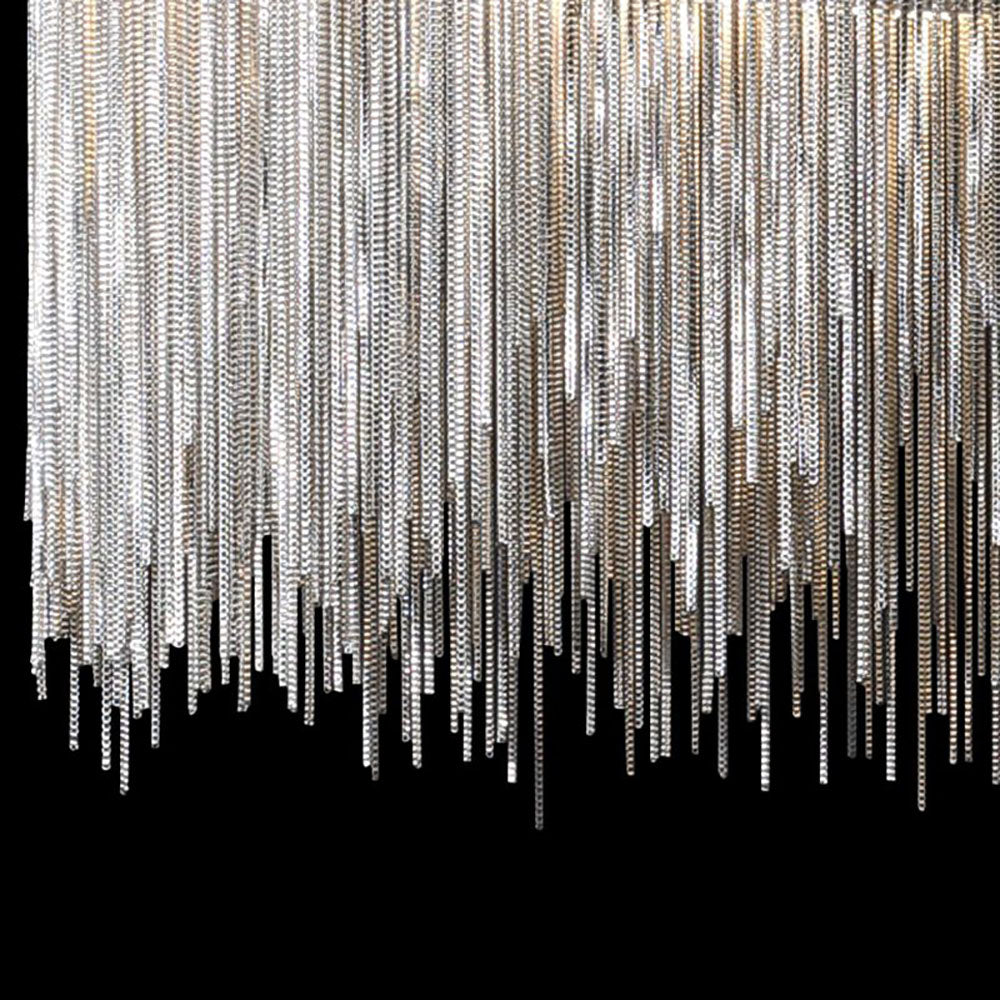 Arisha Diseño Cascadas Metal LED Aplique de Pared Plata