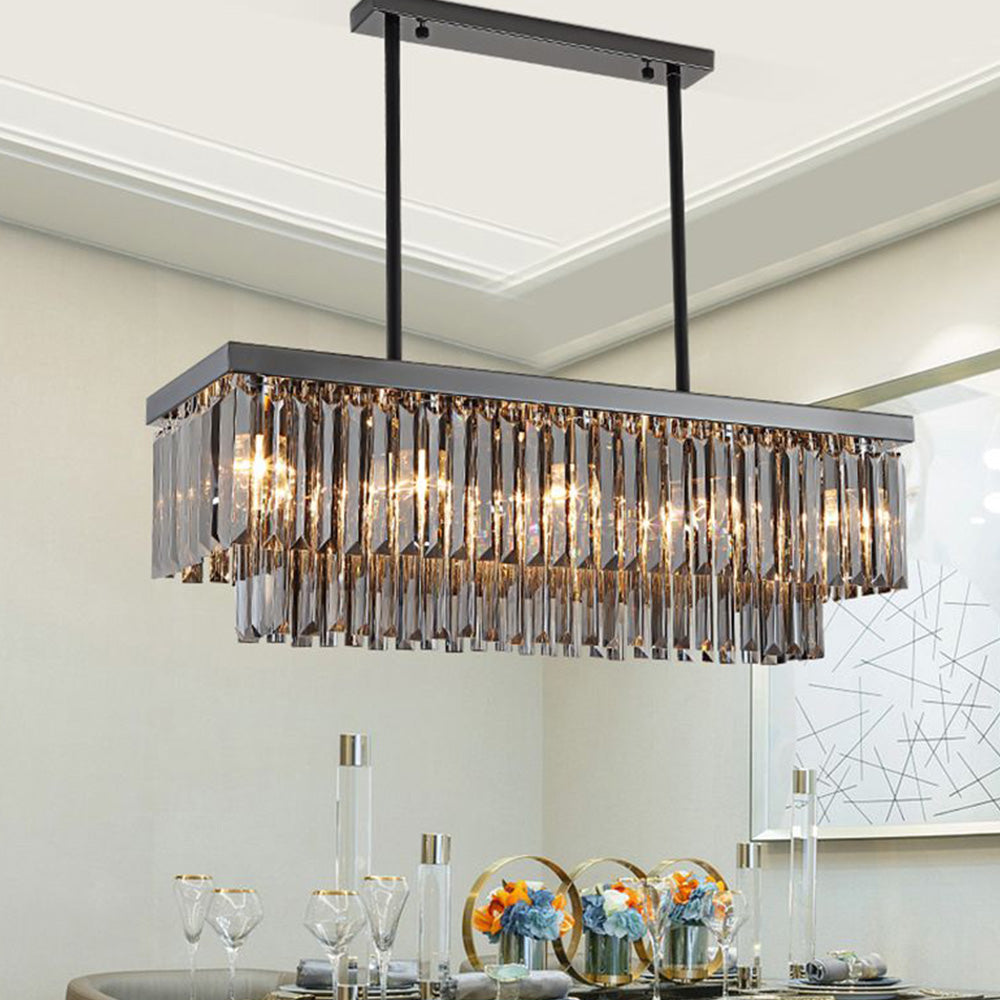 Kristy Moderna Diseño Metal/Vidrio LED Lámpara Colgante Gris