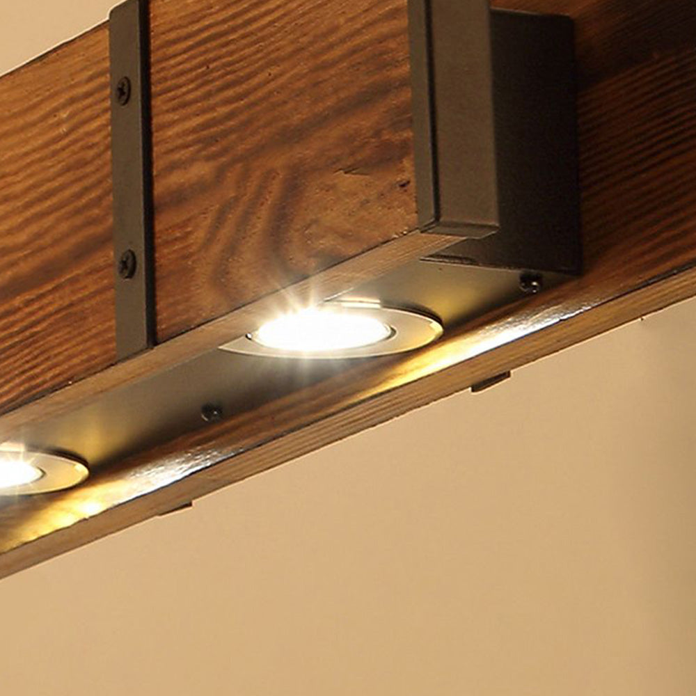 Silva Industrial Retro Madera Lámpara Colgante Marrón