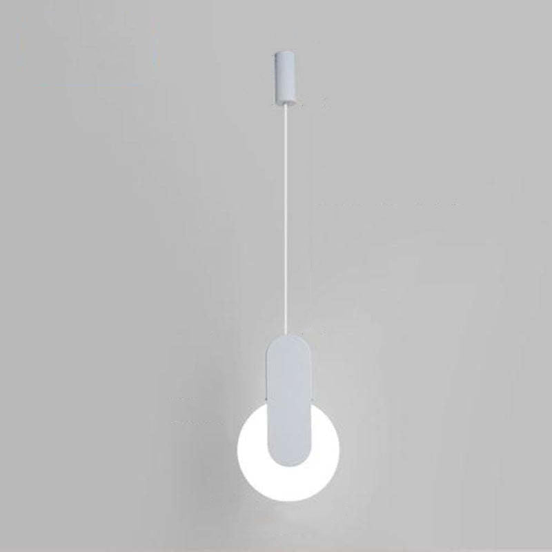 Arisha Minimalista Anillo Metal/Acrílico LED Lámpara Colgante Negra