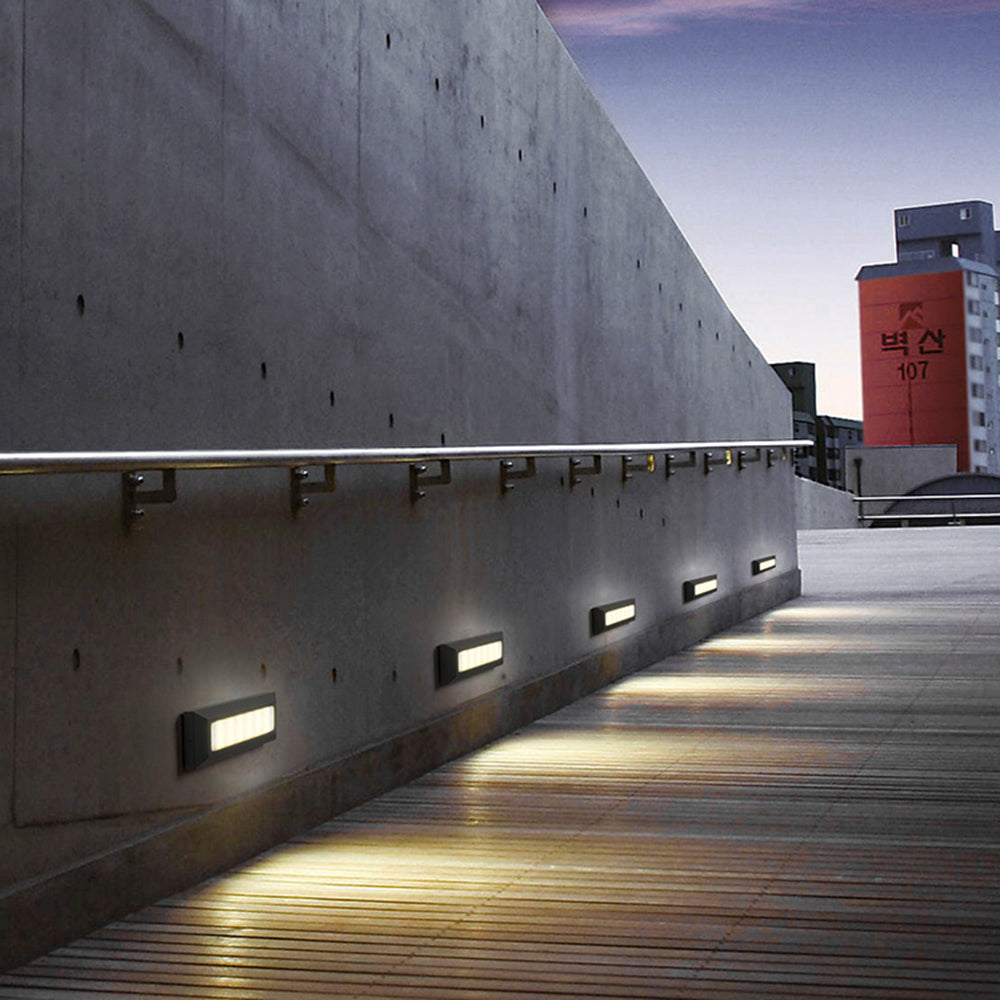 Ray Aplique Exterior Moderna Rectangular Metal Acrílico