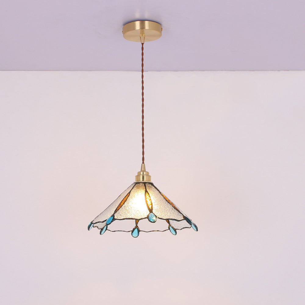 Tiffany Vintage Lámpara Colgante Metal/Vidrio Dormitorio/Salón/Corredor
