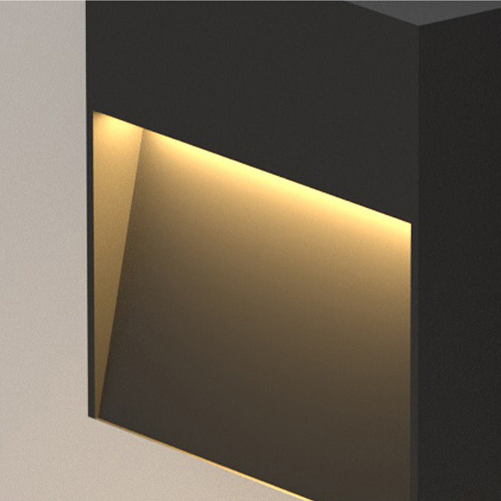 Ray Moderna Metal Rectangular Aplique Exterior Jardín Balcón