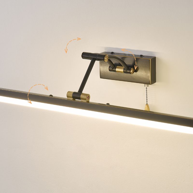 Arisha Moderno Lineal Metal/Acrílico Aplique de Pared Negro
