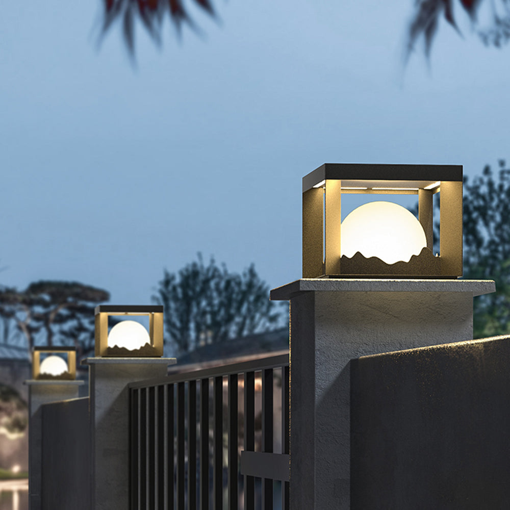 Ray Moderna Lámpara Exterior Montaña Metal Acrílico Patio Jardín