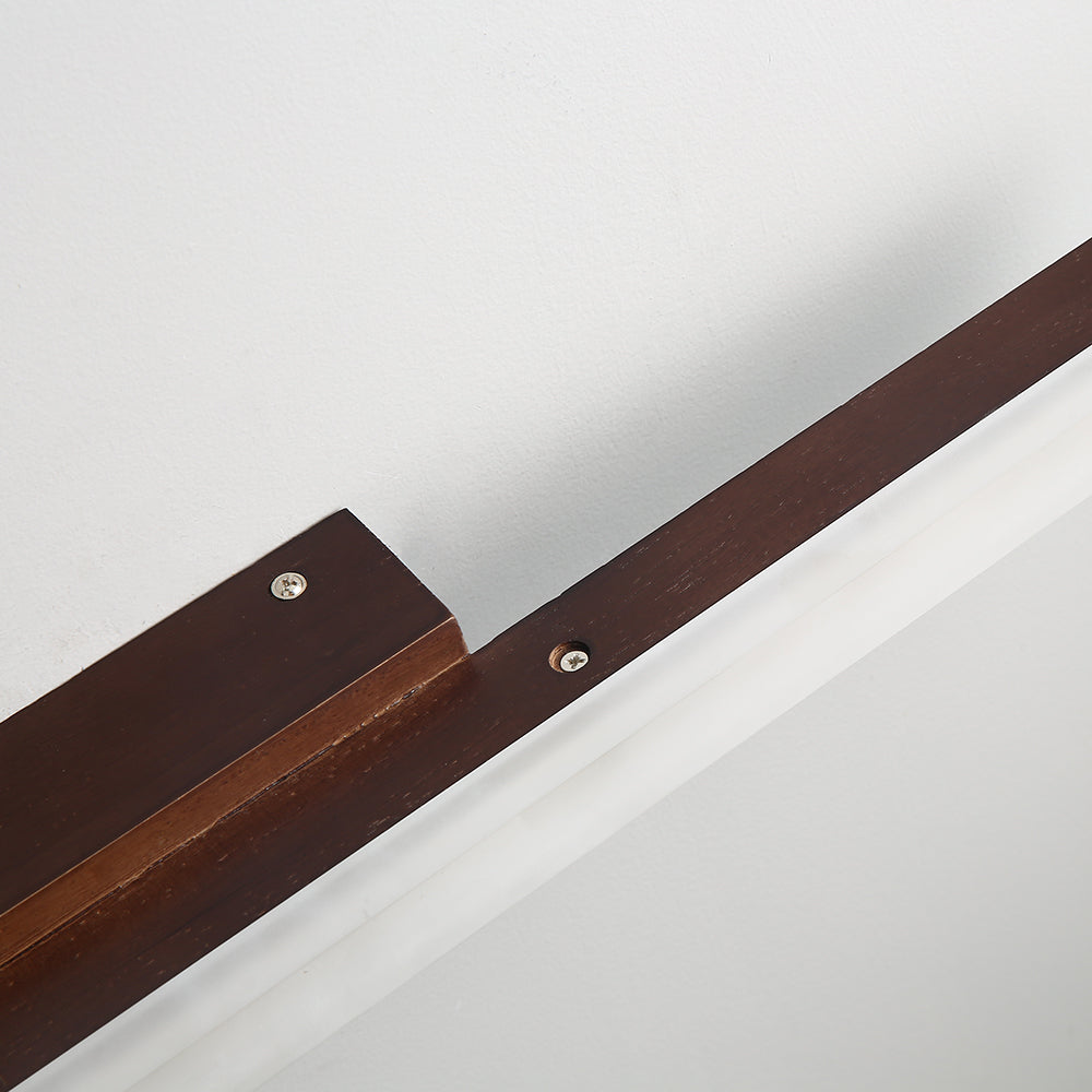 Arisha Minimalista Lineal Madera Aplique de Pared Madera/Nogal