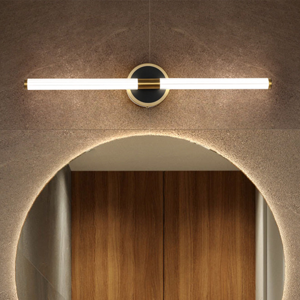 Arisha Diseño Lineal Metal Aplique de Pared Negro/Cooper