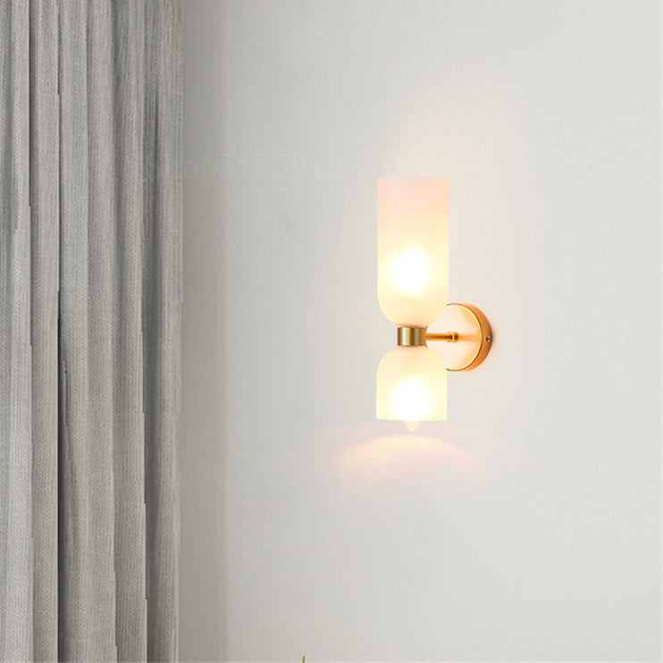 Valentina Lámpara de Pared de Vidrio para Dormitorio Azul/Gris/Blanco