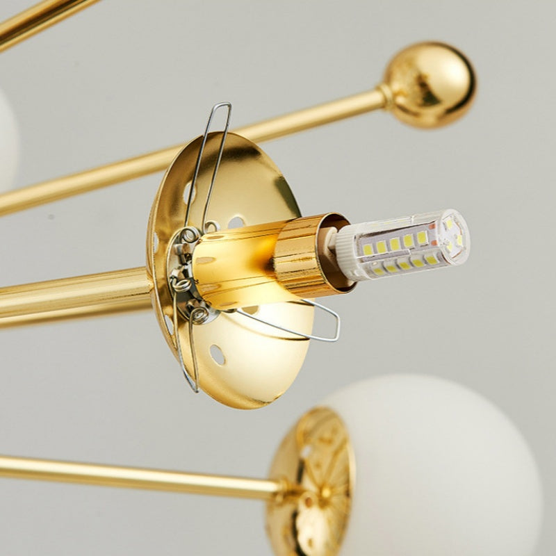 Silva Moderno LED Lámparas de araña Oro Vidrio Salón/Comedor/Dormitorio