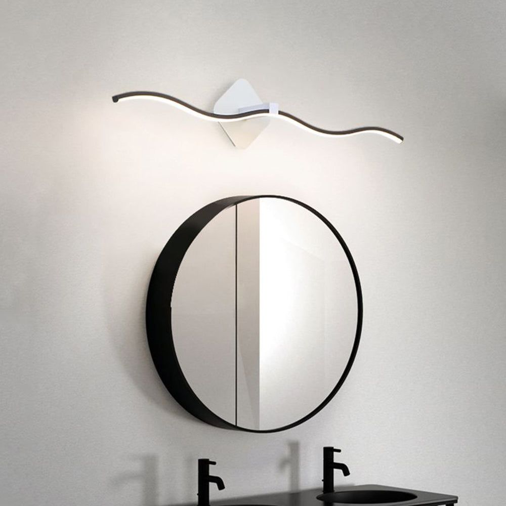 Arisha Moderno Onda Lineal Metal LED Aplique de Pared Blanco/Negro