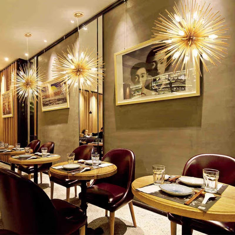 Arisha Moderno LED Lámparas de araña Oro Metal Salón/Comedor/Dormitorio