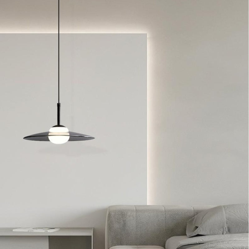 Arisha Design Largo Lámpara Colgante Metal Vidrio Dormitorio Comedor