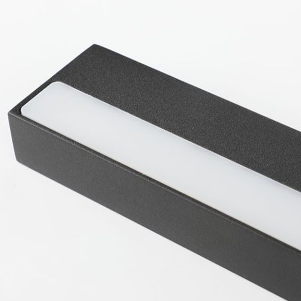 Arisha Moderno Rectangular Metal Aplique de Pared Negro