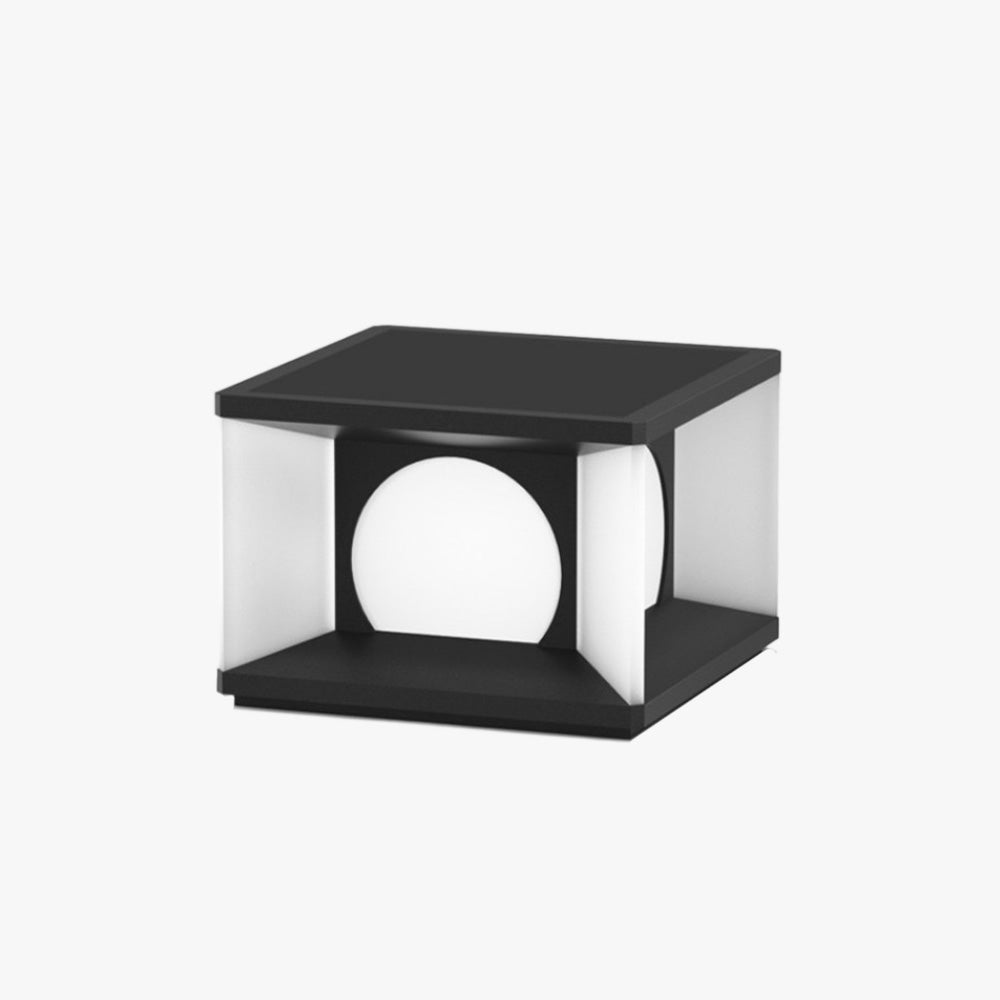 Ray Moderna Cuadrada Solor Metal Lámpara Exterior Patio Balcón