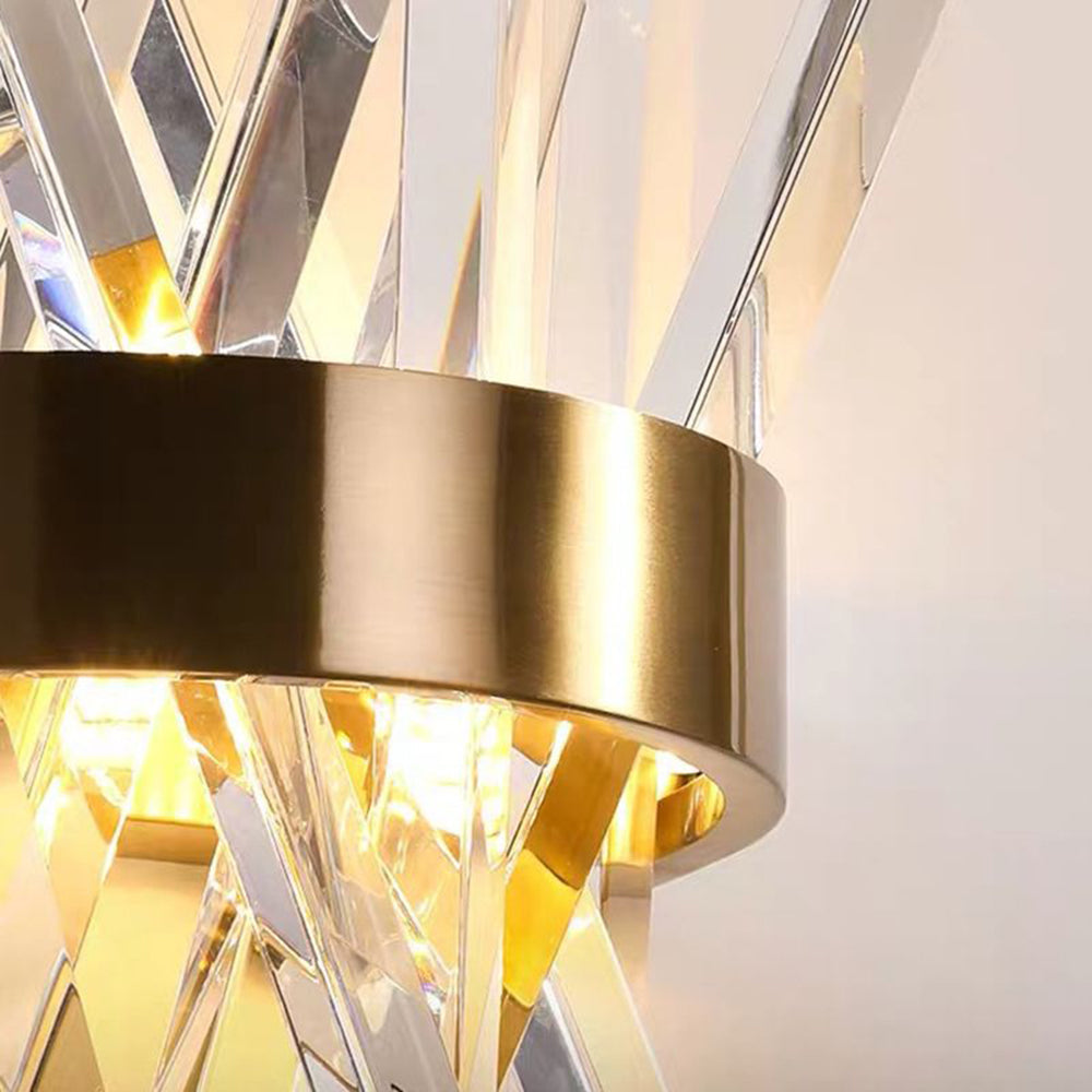 Kristy Lujo Decorativo Metal/Cristal LED Aplique de Pared Dorado