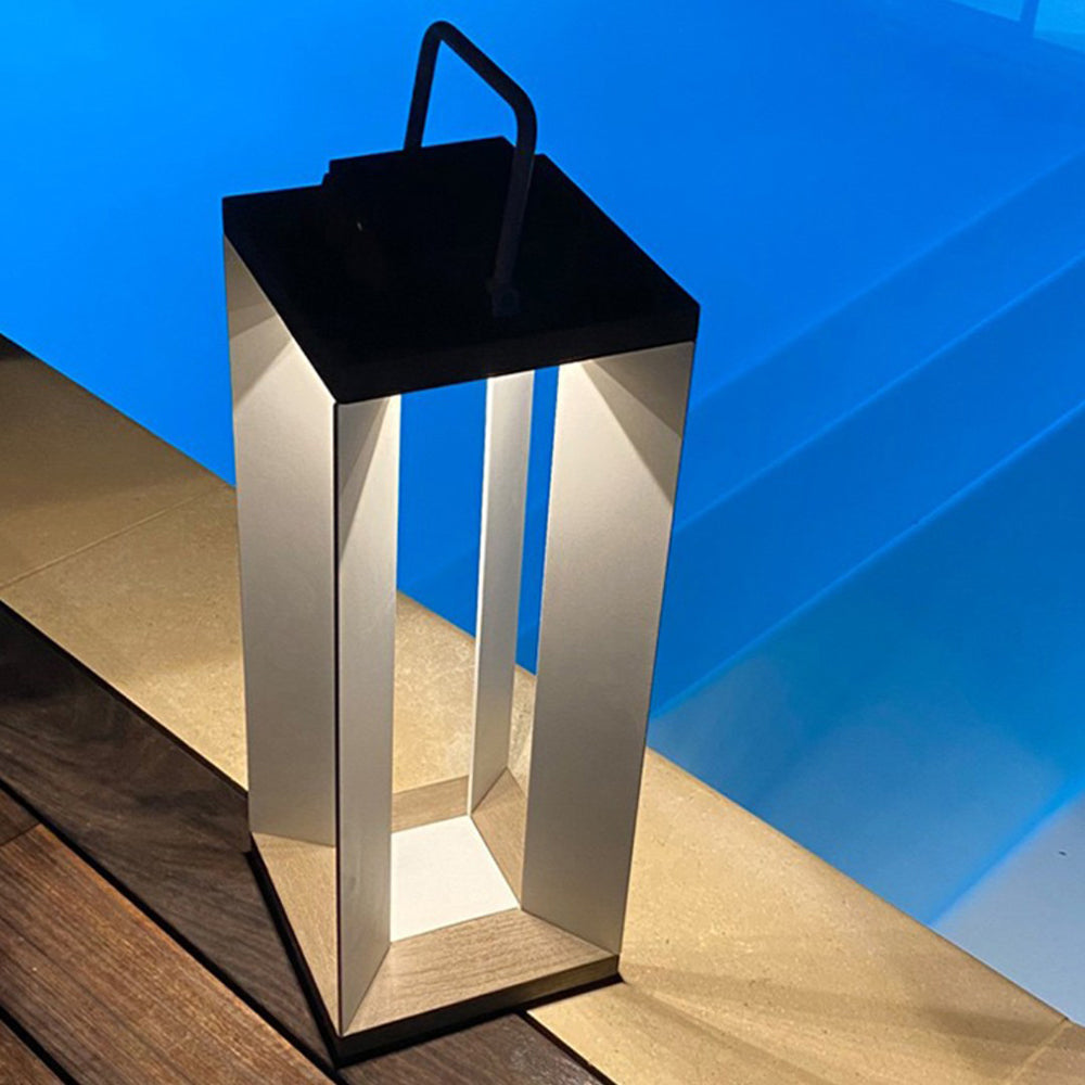 Ray Minimalista Metal Acrílico Lámpara De Pie Patio