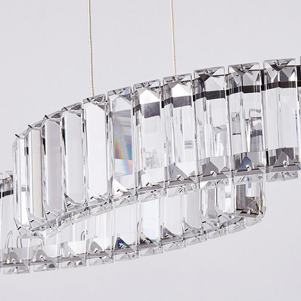 Kristy Moderna Diseña Cristal/Metal Lámpara Colgante Ora/Plata