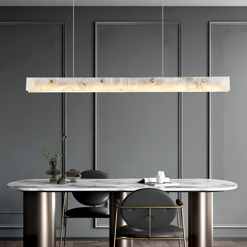 Arisha Moderno LED Lámpara Colgante Blanco Mármol Comedor/Bar