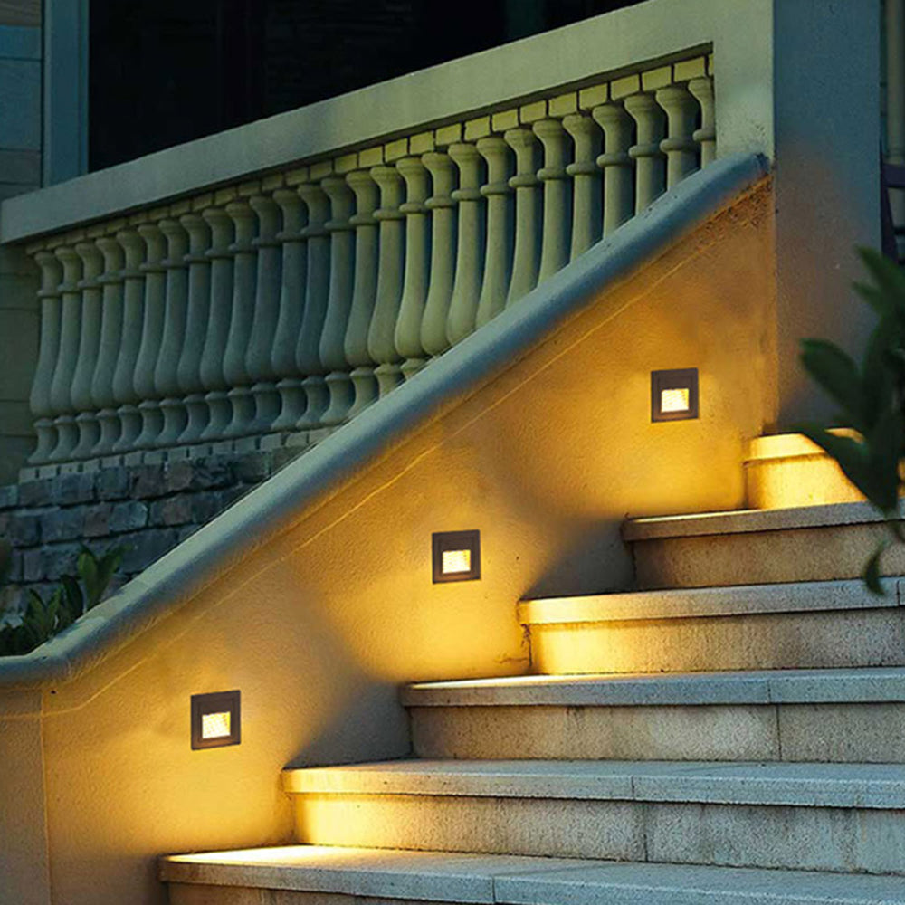 Ray Moderno Cuadrado Metal Aplique Exterior Patio Jardín