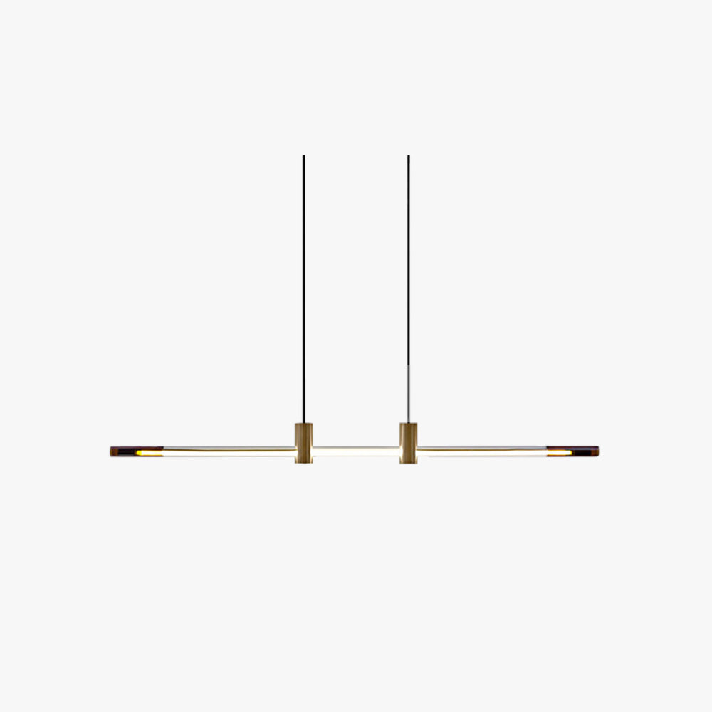 Arisha Moderna Minimalista Metal/Acrílico Lineal Lámpara Colgante Dorada