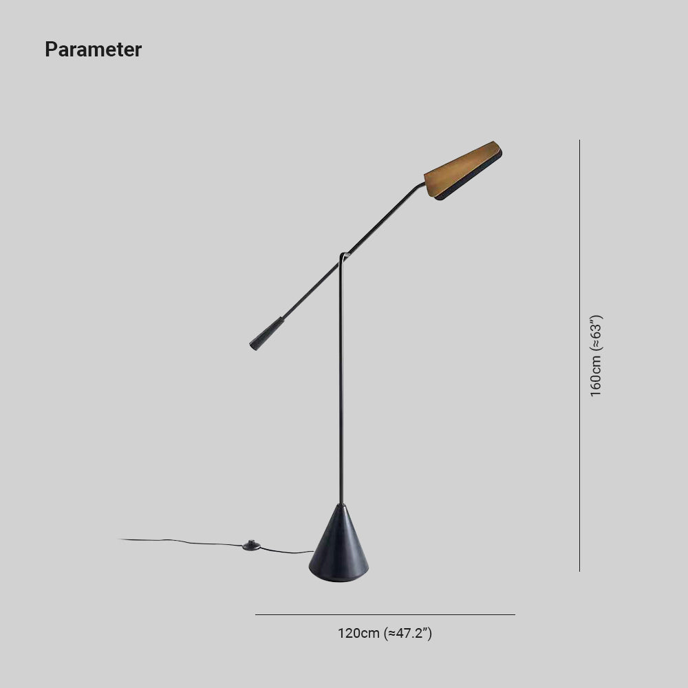 Mira Moderna Minimalista Metal Lámpara de Pie Negra