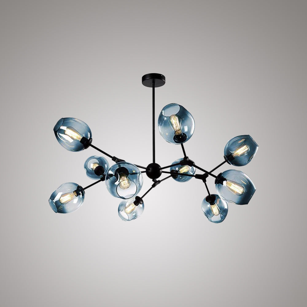 Valentina Morderna Vidrio/Metal LED Lámpara Colgante Dorada