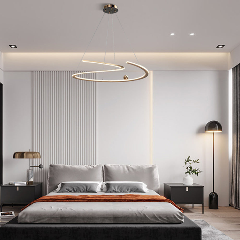 Arisha Moderna Minimalista Diseño Metal Lámpara Colgante Dorada